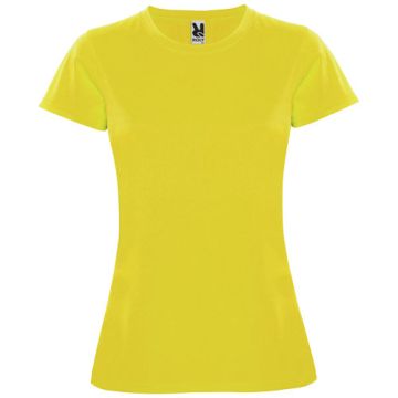 Montecarlo sportowa koszulka damska z krótkim rękawem 150 g-m²-Żółty – Gift Design