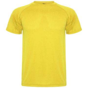 Montecarlo sportowa koszulka męska z krótkim rękawem 150 g-m²-Żółty – Gift Design