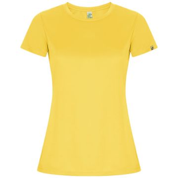 Imola sportowa koszulka damska z krótkim rękawem 135 g-m²-Żółty – Gift Design