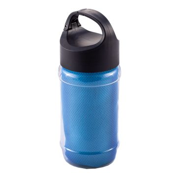 Ręcznik chłodzący w butelce Feel cool, niebieski – Gift Design