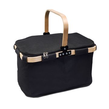 Kosz termiczny na zakupy Woody, czarny – Gift Design