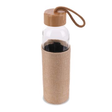 Szklana butelka Aquarius 500 ml, beżowy – Gift Design