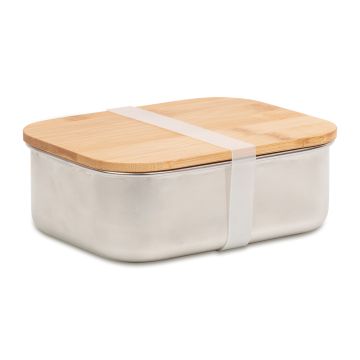 Pojemnik stalowy na lunch 800 ml, srebrny – Gift Design