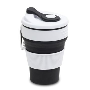 Kubek silikonowy Flexi 350 ml, czarny – Gift Design