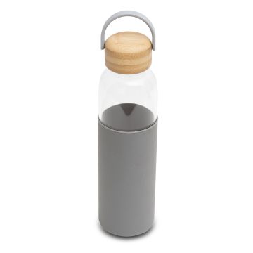 Szklana butelka Refresh 560 ml, szary – Gift Design