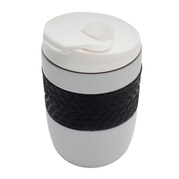 Kubek termiczny Offroader 200 ml, złamana biel - druga jakość – Gift Design