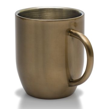 Kubek stalowy Dusk 350 ml, złoty – Gift Design