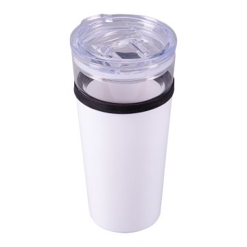 Kubek szklany Alpena 400 ml, biały – Gift Design