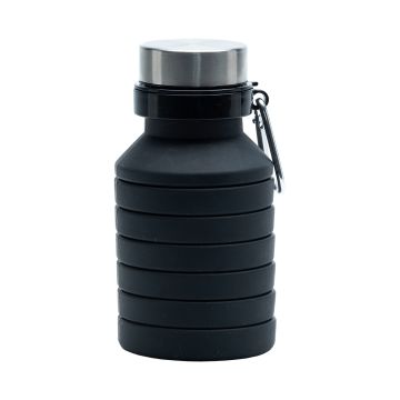 Składany bidon sportowy Makalu 550 ml, czarny – Gift Design