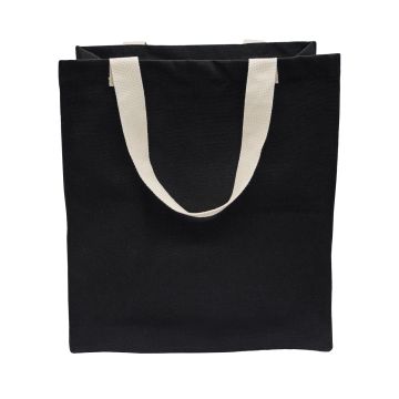 Torba z bawełny 340 g-m2 Lisburn, czarny – Gift Design