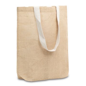 Torba na zakupy z juty Jeco, beżowy – Gift Design