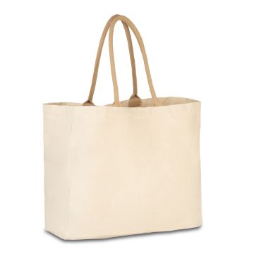 Torba bawełniana XXL Raya, beżowy – Gift Design