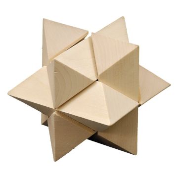 Układanka logiczna Star, ecru – Gift Design