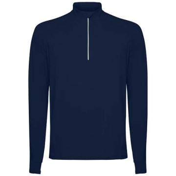 Estambul męska bluza z długim rękawem i zamkiem błyskawicznym na połowie długości 200 g-m²-Granatowy – Gift Design