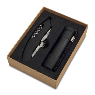 Zestaw narzędzi w pudełku Camden, czarny – Gift Design