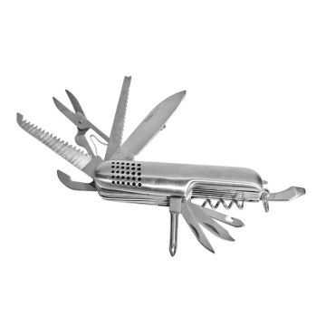 Scyzoryk 13-funkcyjny Singen, srebrny – Gift Design