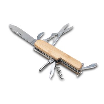 Scyzoryk wielofunkcyjny Pattani, brązowy – Gift Design