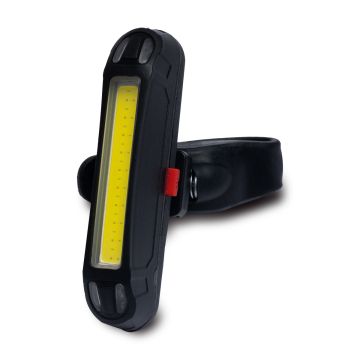 Lampka rowerowa Utrecht, ładowana przez USB, czarny – Gift Design