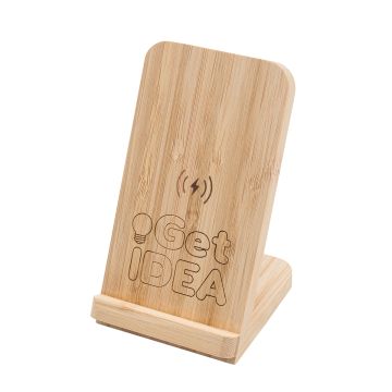 Ładowarka-stojak na telefon Salanti, beżowy – Gift Design