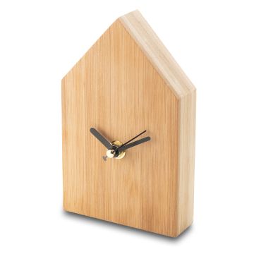 Zegar bambusowy La Casa, brązowy – Gift Design