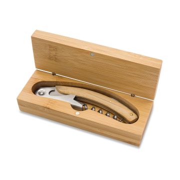 Korkociąg kelnerski Wine Pro, beżowy – Gift Design