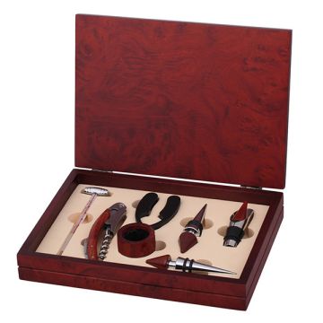 Zestaw do wina Saint-Denis, brązowy – Gift Design