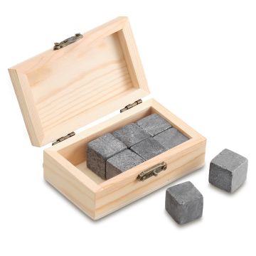 Zestaw 8 kamieni do chłodzenia napojów Cahir, beżowy – Gift Design