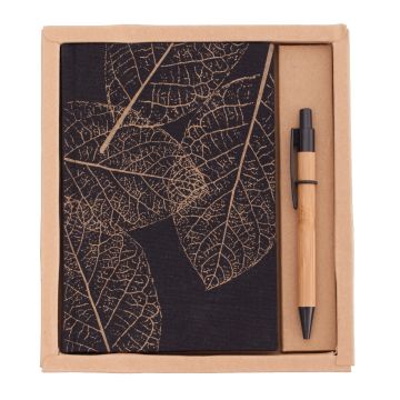 Zestaw Porto - notes z długopisem, brązowy – Gift Design