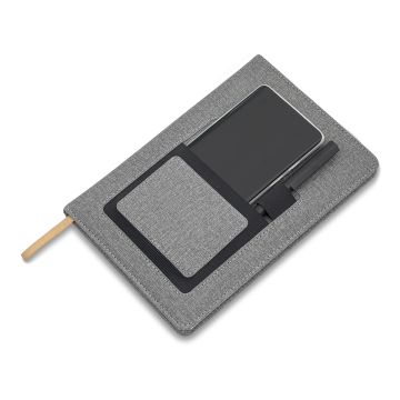 Notes z kieszonką na telefon Irun, szary – Gift Design