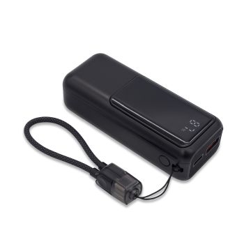 Power bank 10000 mAh 22,5W Flexipower, czarny – Gift Design