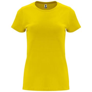 Capri koszulka damska z krótkim rękawem 170 g-m²-Żółty – Gift Design