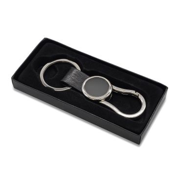 Brelok z karabińczykiem Leo, czarny – Gift Design