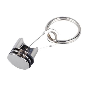 Brelok metalowy Piston, srebrny – Gift Design