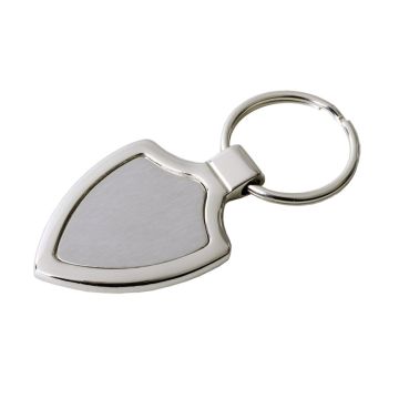 Brelok metalowy Emblem, srebrny – Gift Design