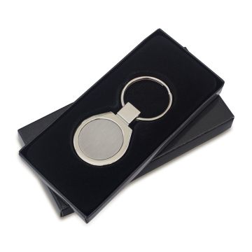 Brelok metalowy Metal Promo, srebrny – Gift Design