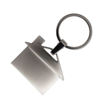 Brelok metalowy House, srebrny – Gift Design