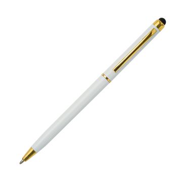 Długopis plastikowy Touch Pointer, biały – Gift Design