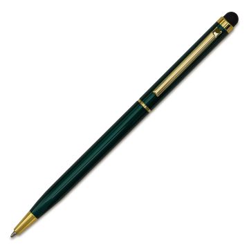 Długopis aluminiowy Touch Tip Gold, ciemny zielony – Gift Design