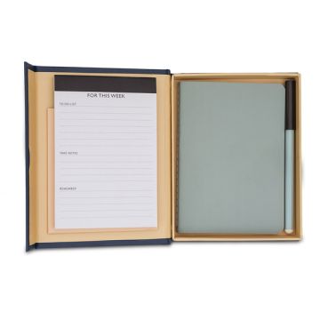 Notes i planner w upominkowym pudełku Kampa, granatowy - druga jakość – Gift Design