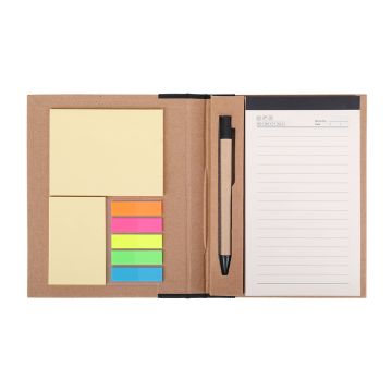 Notes memo 100x180-70k linia Kraft Paper, czarny-beżowy – Gift Design