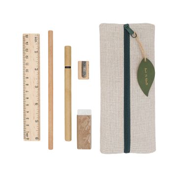 Zestaw szkolno-biurowy Officina, beżowy – Gift Design