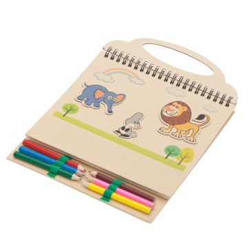 Zestaw do rysowania Lovely Animals, beżowy – Gift Design