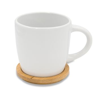 Kubek ceramiczny Arona 320 ml, biały – Gift Design
