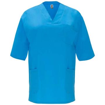 Panacea 160 g-m2 bluzka do pracy unisex z krótkim rękawem -Błękit dunajski – Gift Design