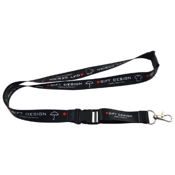Smycz sublimacyjna 20 mm z klamrą i bezpiecznikiem – Gift Design
