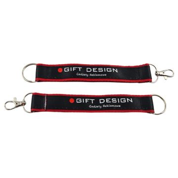 Brelok naszywany 20/25 dwustronny, z karabińczykiem – Gift Design
