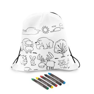 Worek ze sznurkiem do kolorowania, kredki | Brody – Gift Design