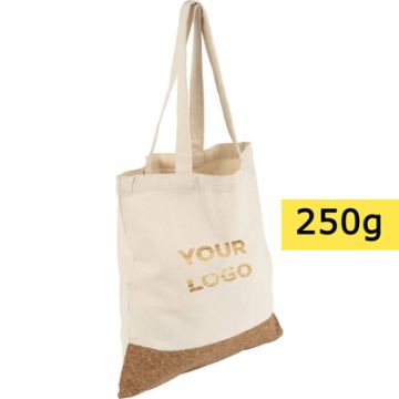 Torba bawełniana na zakupy z korkowym elementem – Gift Design