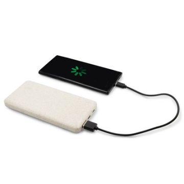 Power bank 8000 mAh ze słomy pszenicznej | Jenkins – Gift Design