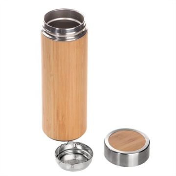 Bambusowy termos 350 ml, posiada sitko zatrzymujące fusy | Christian – Gift Design
